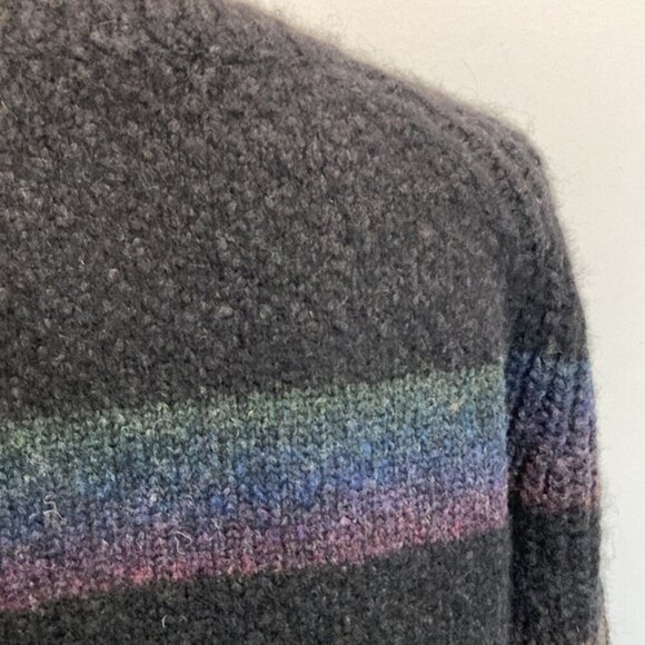 RAQUEL ALLEGRA SWEATER RAINBOW STRIPED ALPACA KNIT PULLOVER​​​​​​​ - Picture 9 of 15